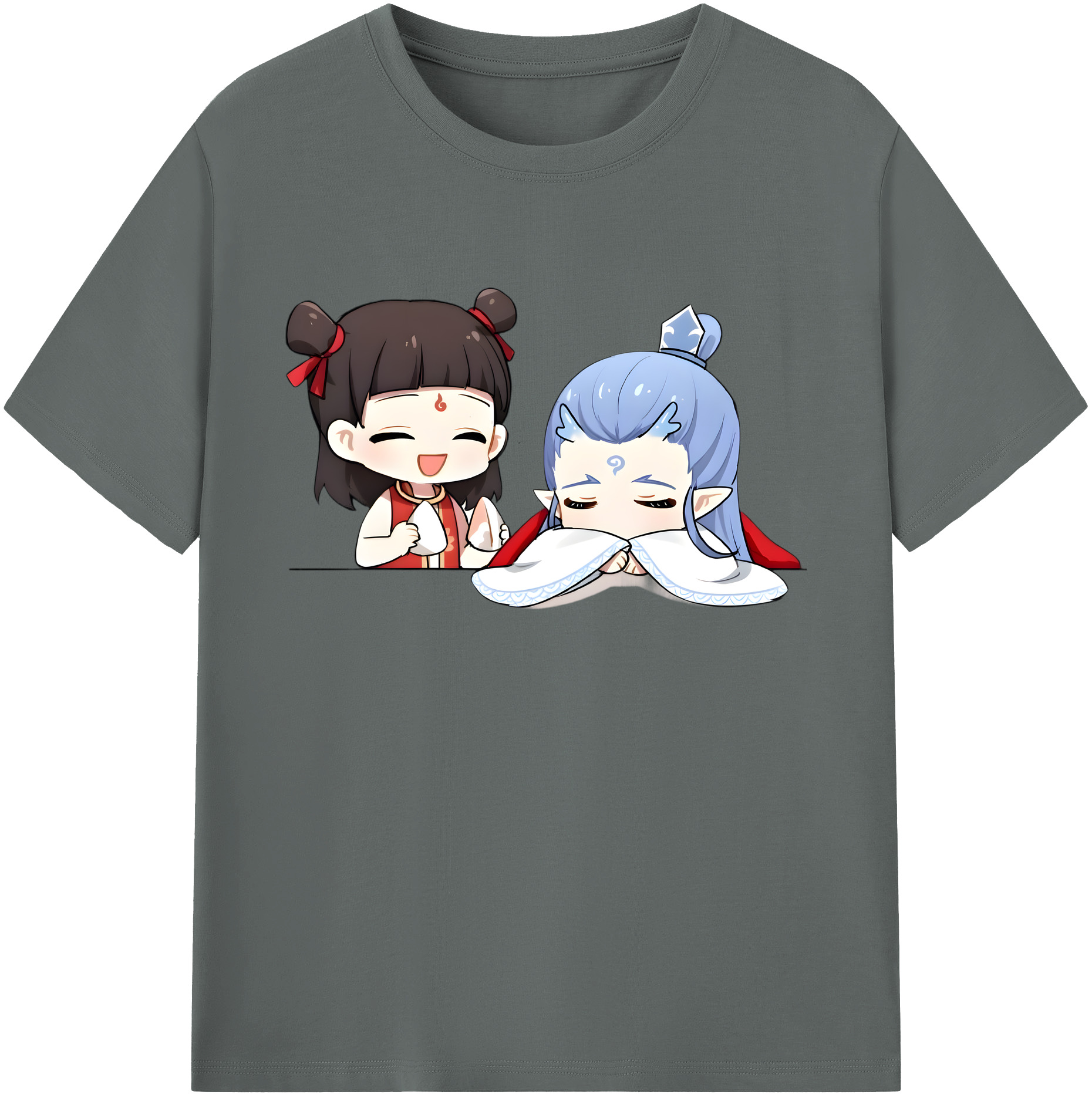 （画像用） Ne Zha 2 ナタ 魔童の大暴れ 綿100％ メンズ半袖Tシャツ｜肌触りやわらか＆通気性